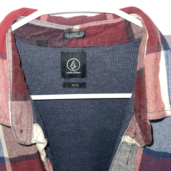 Volcom Thermal Lined Flannel Men XL red and navy - Picture 2 of 3